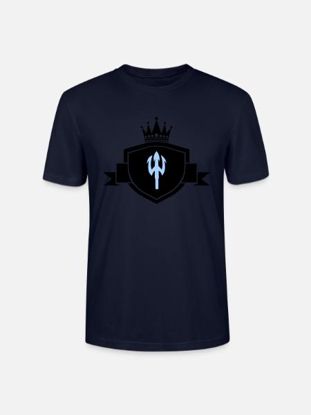 Trident Coat of Arms - Stanley/Stella CRAFTER Unisex Organic T-Shirt - navy