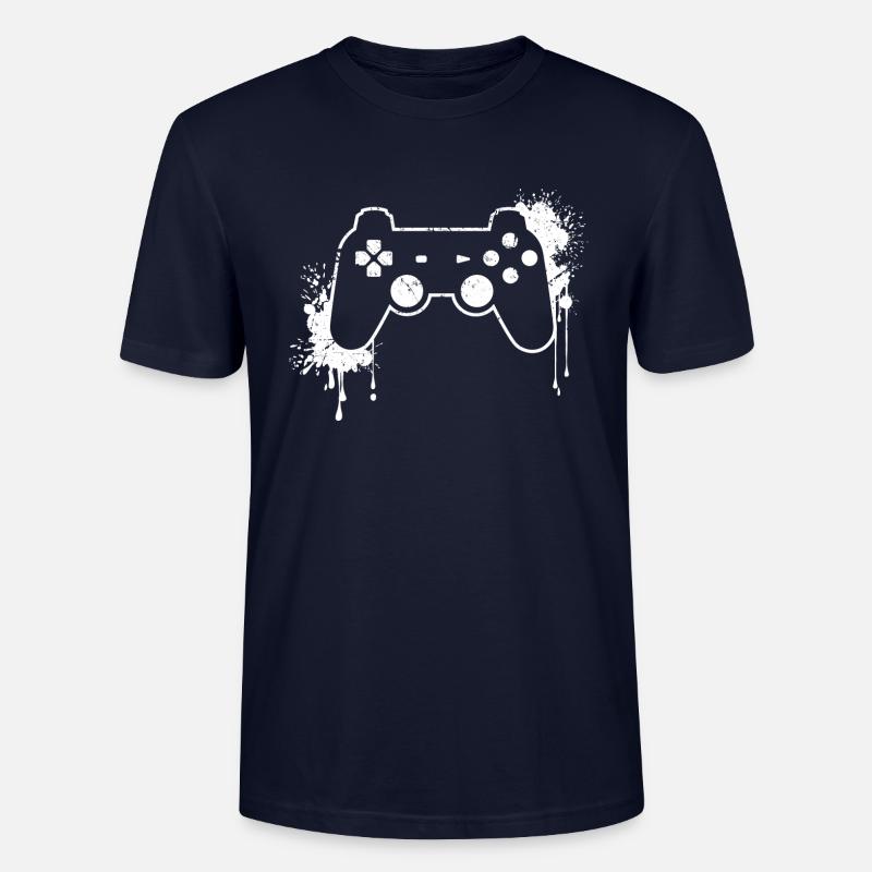 RETRO CONTROLLER en blanc - T-shirt bio CRAFTER Stanley Stella Unisexe - marine