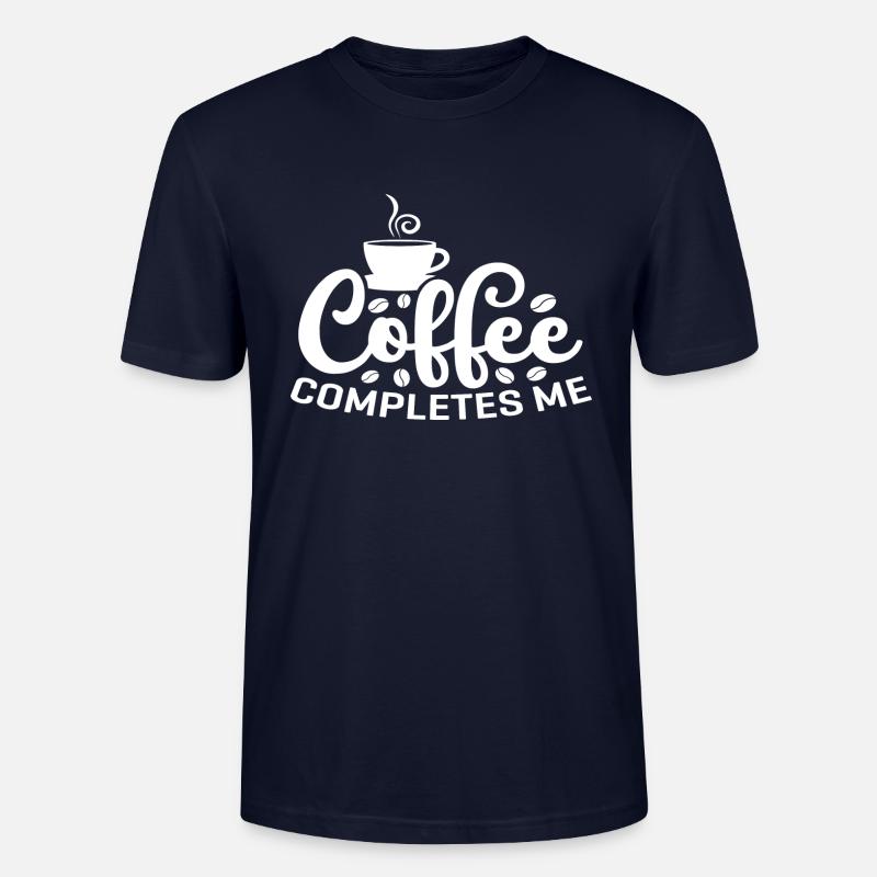 Le café me complète - T-shirt bio CRAFTER Stanley Stella Unisexe - marine
