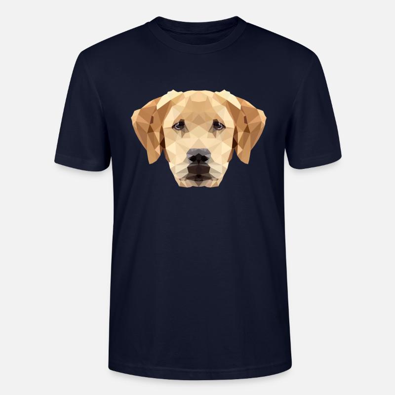 Hund Labrador Polygon - Stanley/Stella Unisex Bio-T-Shirt CRAFTER - Navy