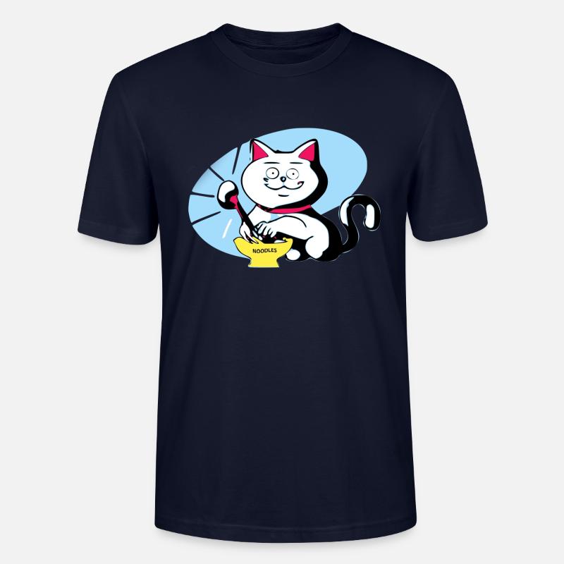 Chat et ramen - T-shirt bio CRAFTER Stanley Stella Unisexe - marine