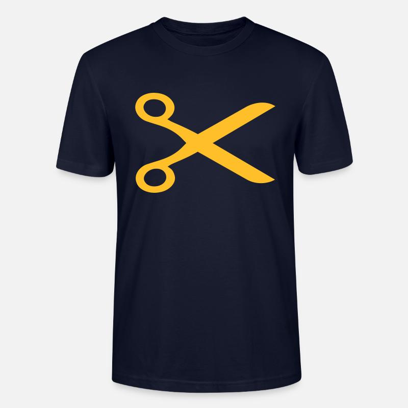 Barber scissors - Stanley/Stella CRAFTER Unisex Organic T-Shirt - navy