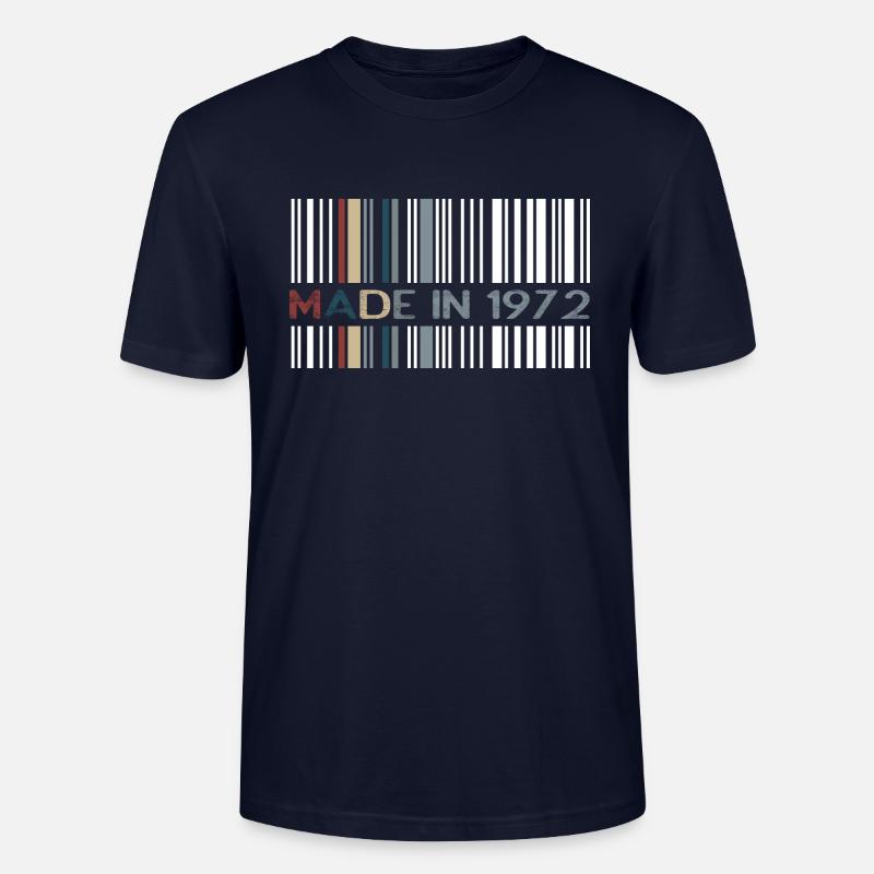 Code à barres 1972 - T-shirt bio CRAFTER Stanley Stella Unisexe - marine
