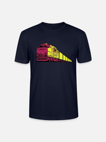 Güterzug Eisenbahn lok - Stanley/Stella Unisex Bio-T-Shirt CRAFTER - Navy