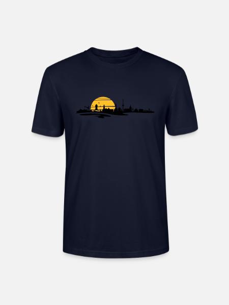 Skyline - Küste Cuxhaven - Stanley/Stella Unisex Bio-T-Shirt CRAFTER - Navy