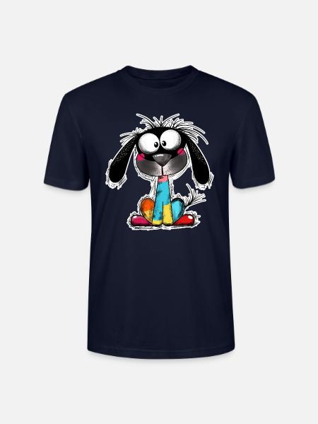 Farbenfroher Hund - Stanley/Stella Unisex Bio-T-Shirt CRAFTER - Navy