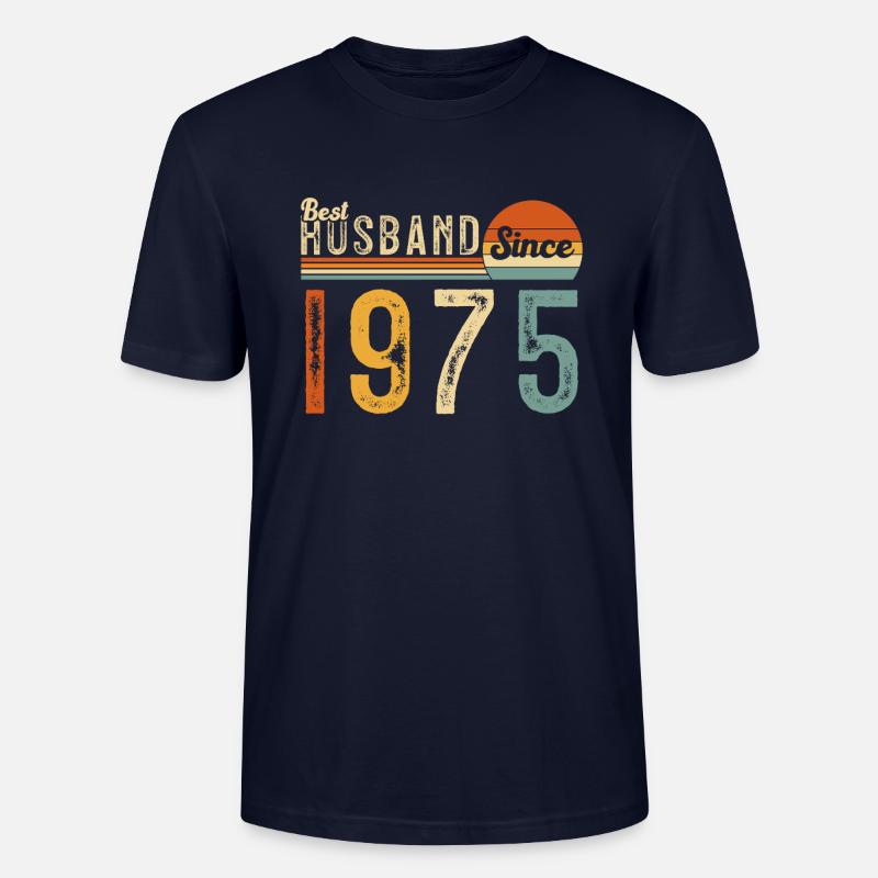 Bester Ehemann seit 1975 - Stanley/Stella Unisex Bio-T-Shirt CRAFTER - Navy