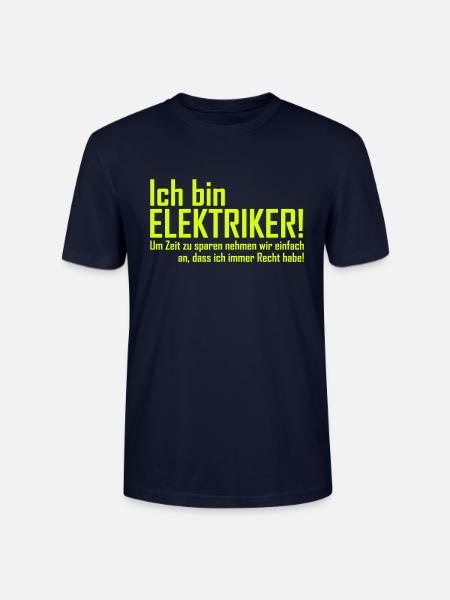 ich bin elektriker - Stanley/Stella Unisex Bio-T-Shirt CRAFTER - Navy