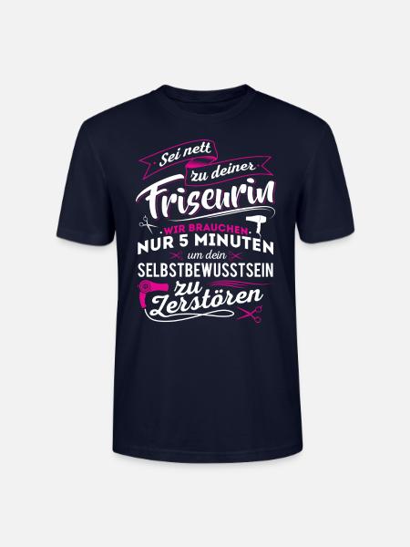 Friseurin Frisörin Haare - Stanley/Stella Unisex Bio-T-Shirt CRAFTER - Navy