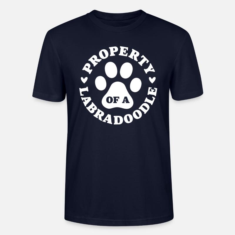 Eigentum eines Labradoodles - Stanley/Stella Unisex Bio-T-Shirt CRAFTER - Navy