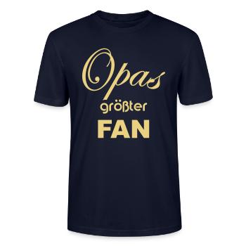 Opas größter FAN - Stanley/Stella Unisex Bio-T-Shirt CRAFTER - Navy - Vorne - Alina (178cm) & Michal (187cm)