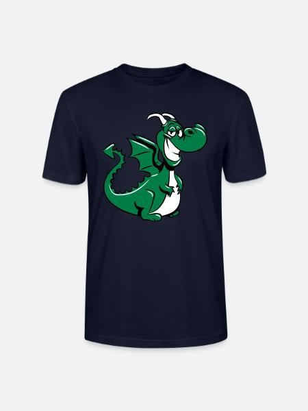 Drachen witzig süss - Stanley/Stella Unisex Bio-T-Shirt CRAFTER - Navy