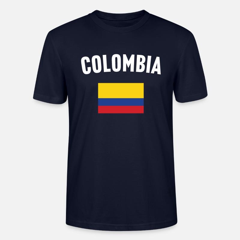 Drapeau de la Colombie - T-shirt bio CRAFTER Stanley Stella Unisexe - marine