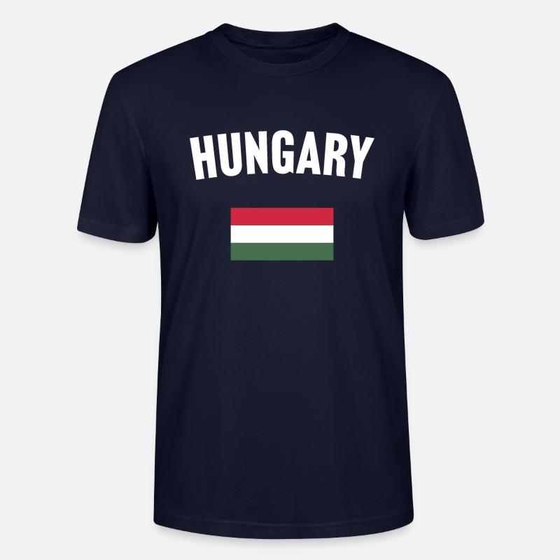 Ungarn Flagge - Stanley/Stella Unisex Bio-T-Shirt CRAFTER - Navy