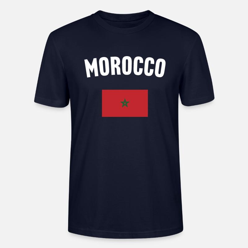 Drapeau du Maroc - T-shirt bio CRAFTER Stanley Stella Unisexe - marine