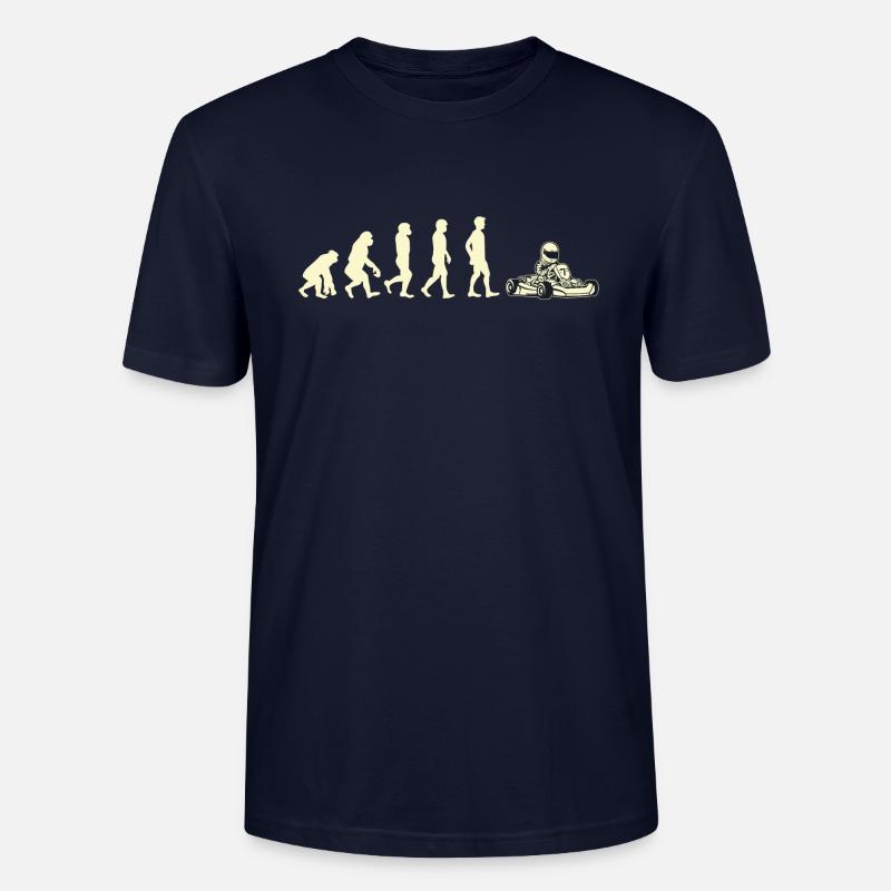 Geschenk Shirt kart evolution - Stanley/Stella Unisex Bio-T-Shirt CRAFTER - Navy