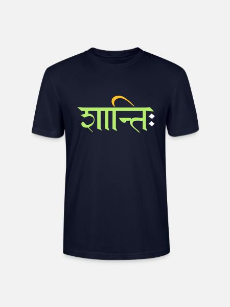 Shanti - Peace - Stanley/Stella Unisex Bio-T-Shirt CRAFTER - Navy