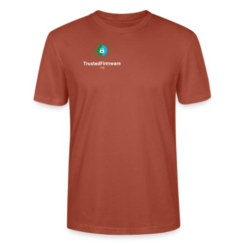 TrustedFirmware Logo vertical white - Stanley/Stella CRAFTER Unisex Organic T-Shirt