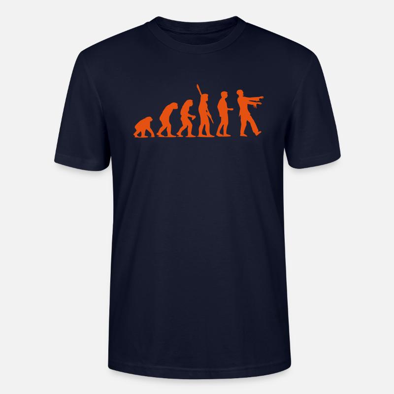 Zombie Evolution (einfarbig) - Stanley/Stella Unisex Bio-T-Shirt CRAFTER - Navy