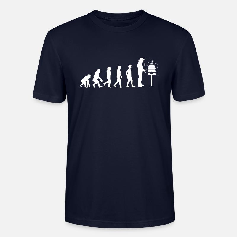 T-Shirt Geschenk - Imker Evolution - Stanley/Stella Unisex Bio-T-Shirt CRAFTER - Navy