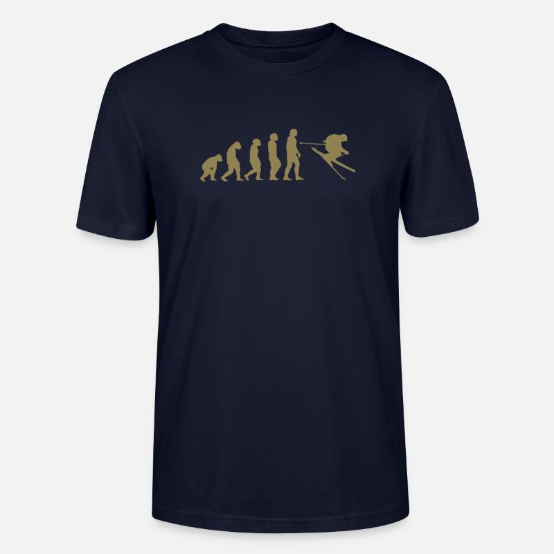 Ski Evolution Tshirt - Stanley/Stella Unisex Bio-T-Shirt CRAFTER - Navy