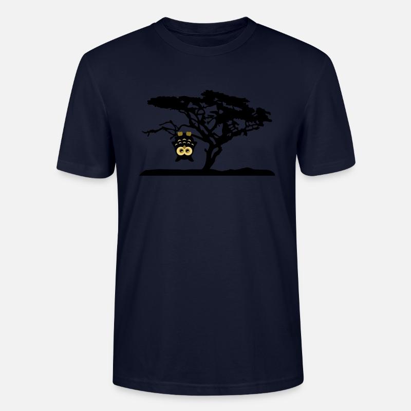 Eule Kopfüber Baum Hängen Different - Stanley/Stella Unisex Bio-T-Shirt CRAFTER - Navy