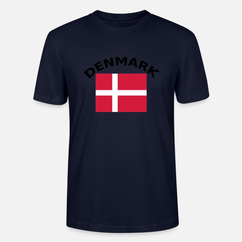 Danemark, Danemark, drapeau, drapeau - T-shirt bio CRAFTER Stanley Stella Unisexe - marine