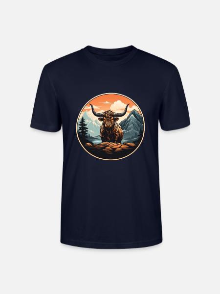 Liebe meine Highlands - Stanley/Stella Unisex Bio-T-Shirt CRAFTER - Navy