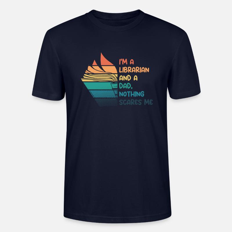Librarian and dad - Stanley/Stella Unisex Bio-T-Shirt CRAFTER - Navy
