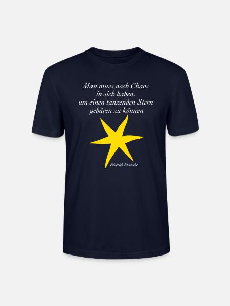 Tanzender Stern, Nietzsche - Stanley/Stella Unisex Bio-T-Shirt CRAFTER - Navy