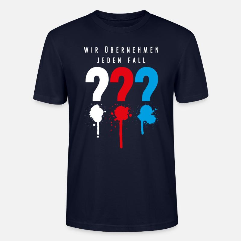 Die Drei ??? Wir übernehmen jeden Fall - Stanley/Stella Unisex Bio-T-Shirt CRAFTER - Navy