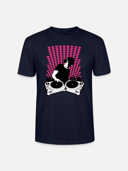 DJ turntables - Stanley/Stella CRAFTER Unisex Organic T-Shirt - navy