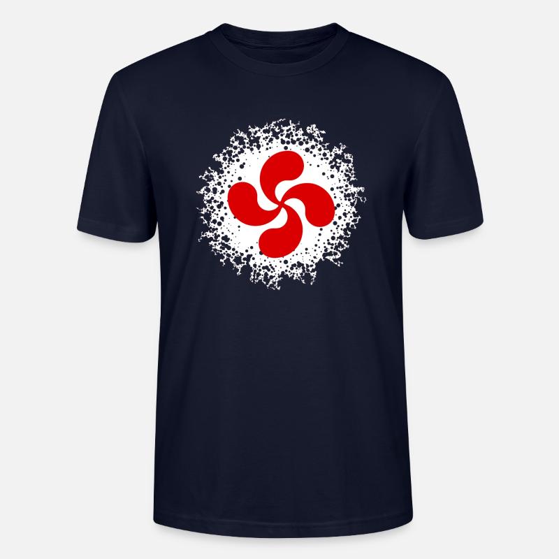 croix basque design 85 - T-shirt bio CRAFTER Stanley Stella Unisexe - marine