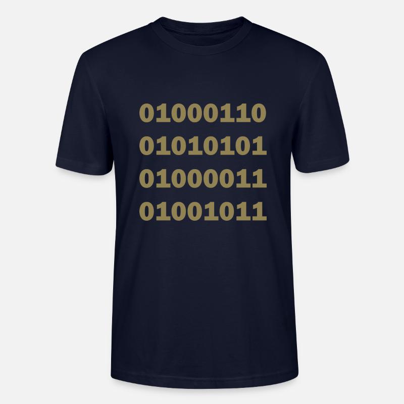 Binary Code Fuck - Stanley/Stella CRAFTER Unisex Organic T-Shirt - navy