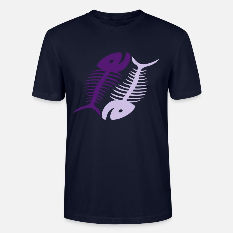 Smiling Fishbones - Stanley/Stella Unisex Bio-T-Shirt CRAFTER - Navy