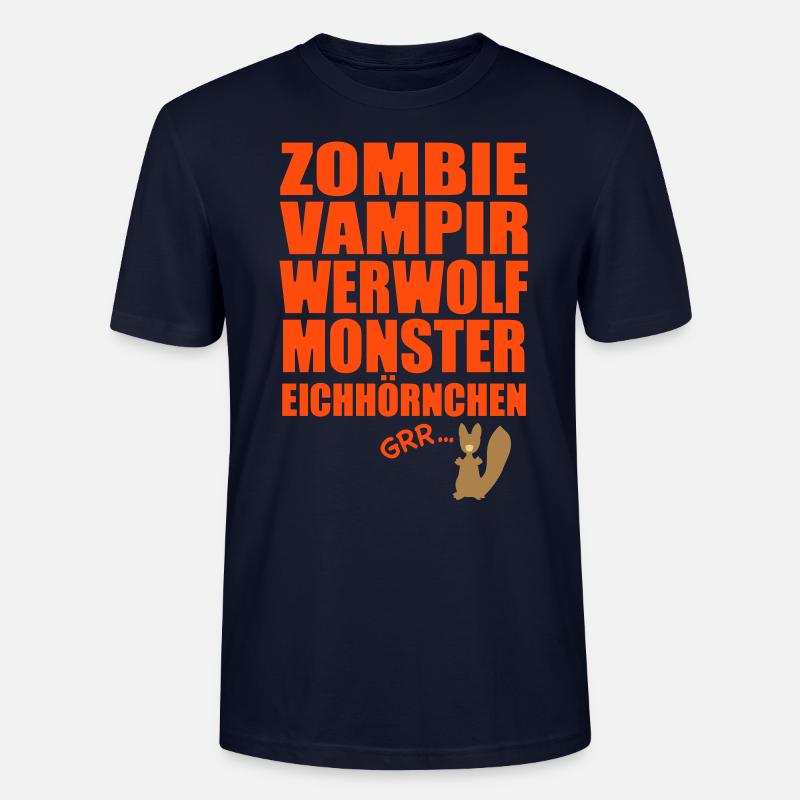 Monster Eichhörnchen - Stanley/Stella Unisex Bio-T-Shirt CRAFTER - Navy
