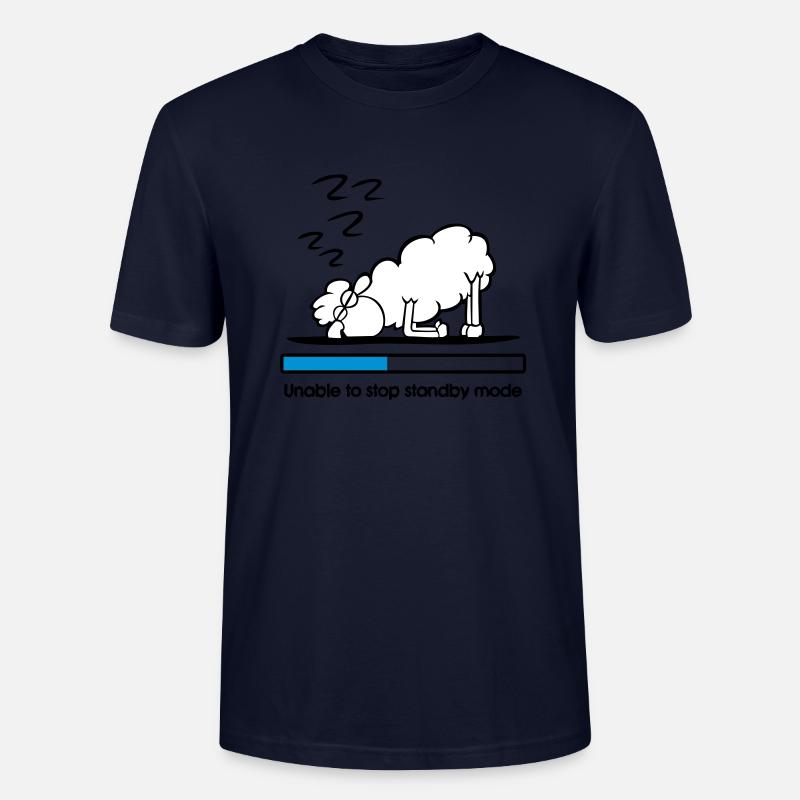 Schaf im Standby - Stanley/Stella Unisex Bio-T-Shirt CRAFTER - Navy