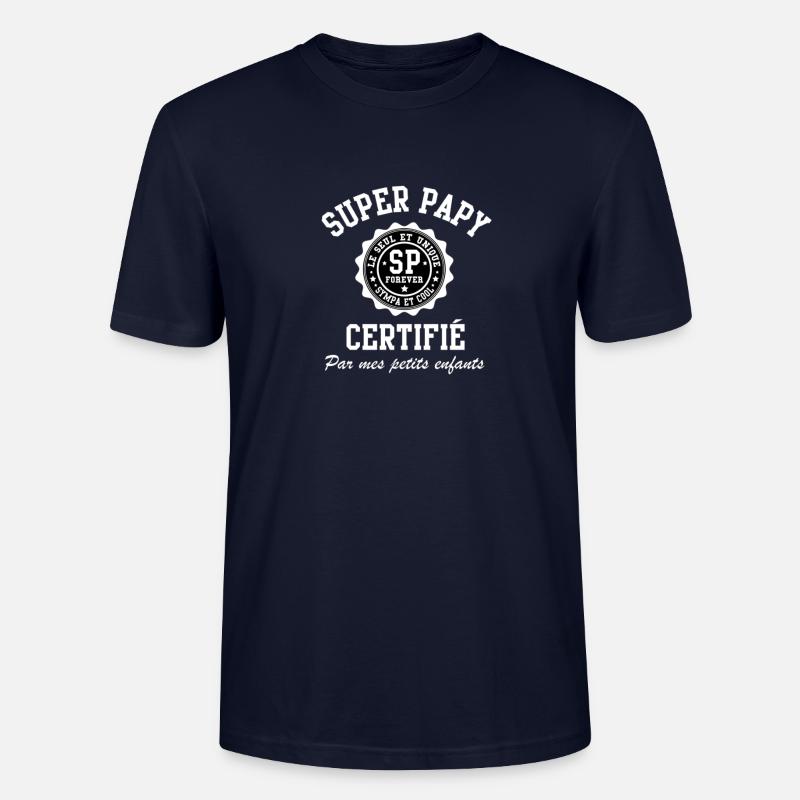 Super papy - T-shirt bio CRAFTER Stanley Stella Unisexe - marine