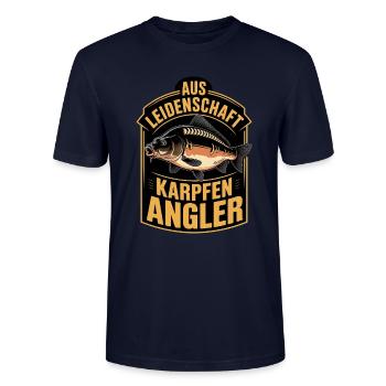 Aus Leidenschaft Karpfenangler - Stanley/Stella Unisex Bio-T-Shirt CRAFTER - Navy - Vorne - Alina (178cm) & Michal (187cm)