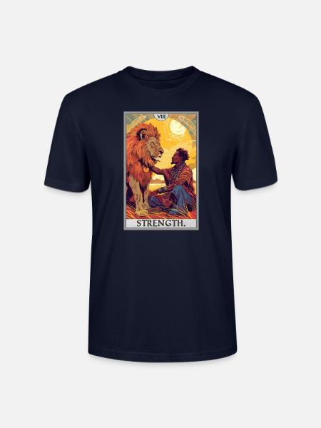 Tarotkarten Tarotkarte Strength Kraft - Stanley/Stella Unisex Bio-T-Shirt CRAFTER - Navy
