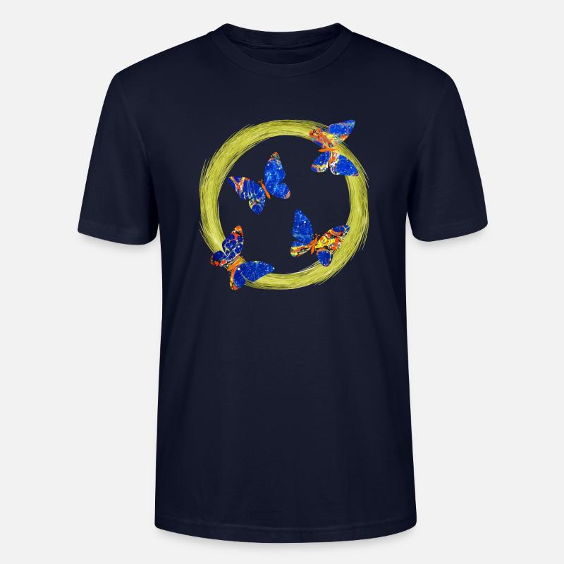 schmetterlinge e 273 - Stanley/Stella Unisex Bio-T-Shirt CRAFTER - Navy