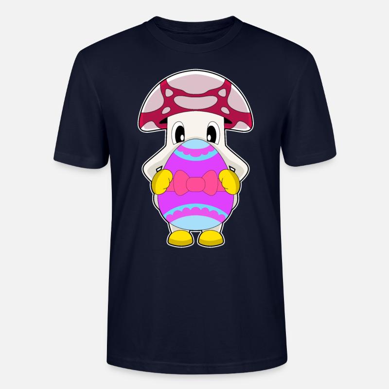 Mushroom Easter Easter Egg - Stanley/Stella CRAFTER Unisex Organic T-Shirt - navy