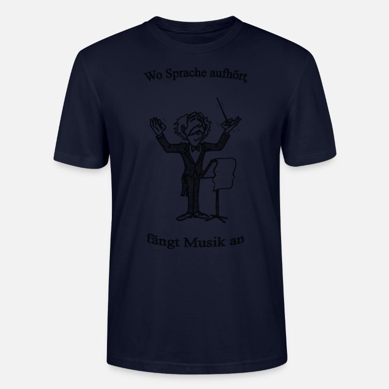 Dirigent mit Text sw - Stanley/Stella Unisex Bio-T-Shirt CRAFTER - Navy
