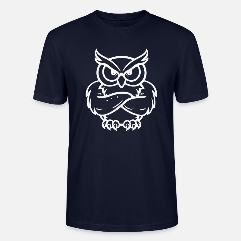 eule comic - Stanley/Stella Unisex Bio-T-Shirt CRAFTER - Navy