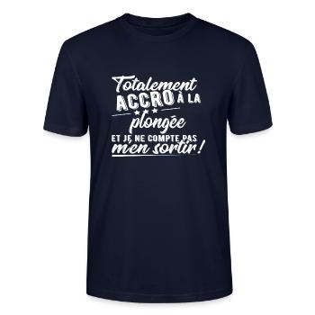 Accro plongée cadeau sport - T-shirt bio CRAFTER Stanley Stella Unisexe - marine - Devant - Alina (178cm) & Michal (187cm)