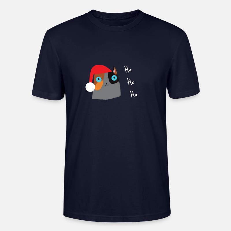 Cat HoHoHo - T-shirt bio CRAFTER Stanley Stella Unisexe - marine