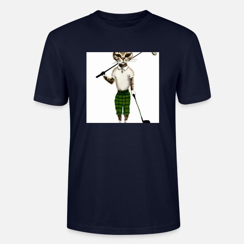 Golfkatze als Model - Stanley/Stella Unisex Bio-T-Shirt CRAFTER - Navy