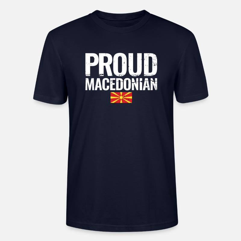 Fier drapeau macédonien macédonien - T-shirt bio CRAFTER Stanley Stella Unisexe - marine
