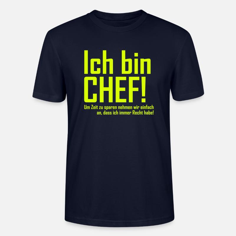 ich bin chef - Stanley/Stella Unisex Bio-T-Shirt CRAFTER - Navy
