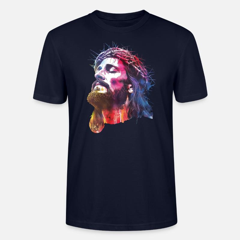 Jesus - Stanley/Stella Unisex Bio-T-Shirt CRAFTER - Navy